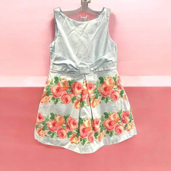JANIE And JACK All Abloom Little Girl’s Rose Print Dress Sz 3 - Picture 1 of 9